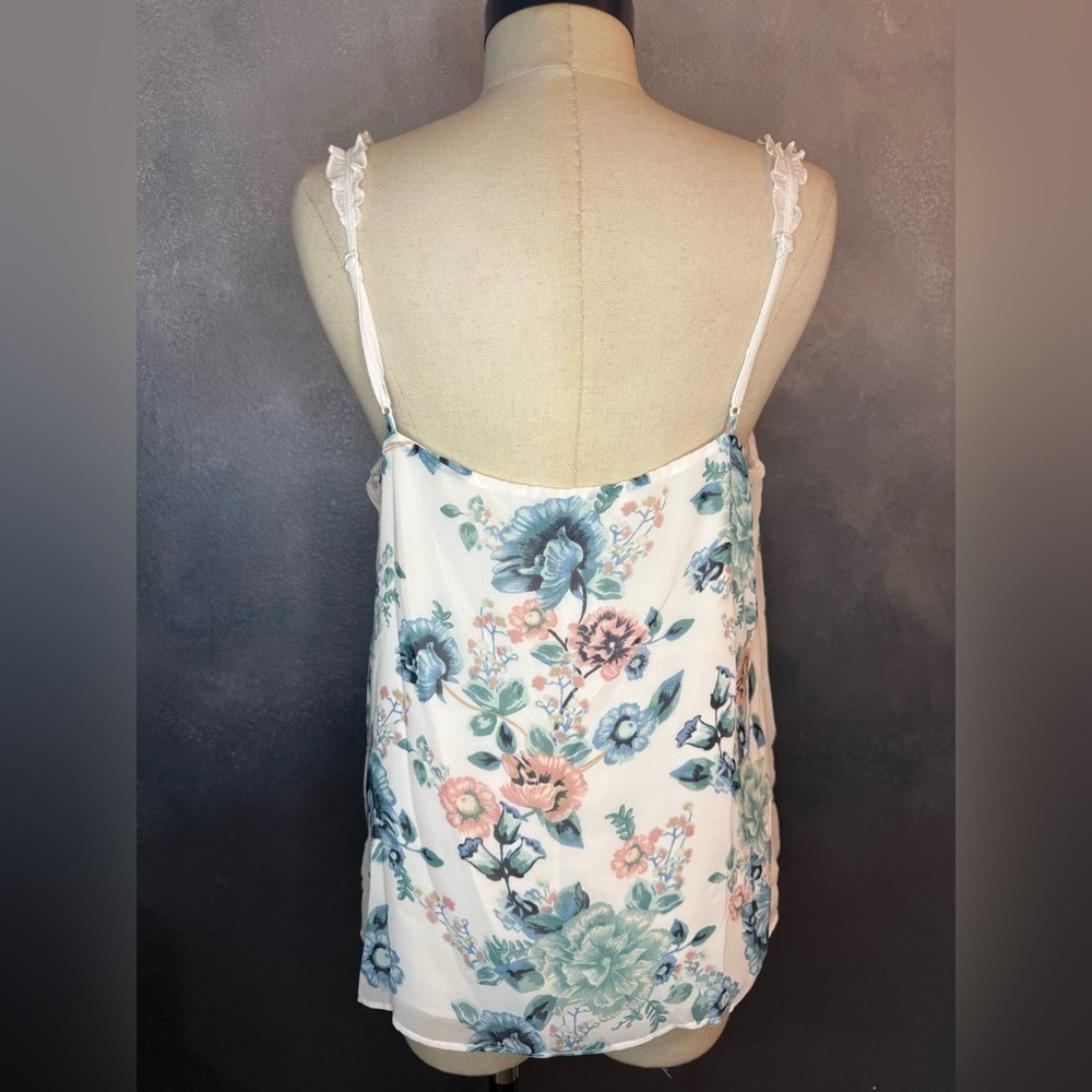 White House Black Market Floral Embroidered Cami Tank – Size M - Picture 5 of 9